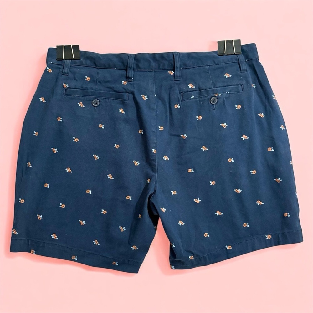 Weatherproof Vintage Men's Blue Patterned Shorts Hawaiian Flower Design Sz 36 - Picture 2 of 12